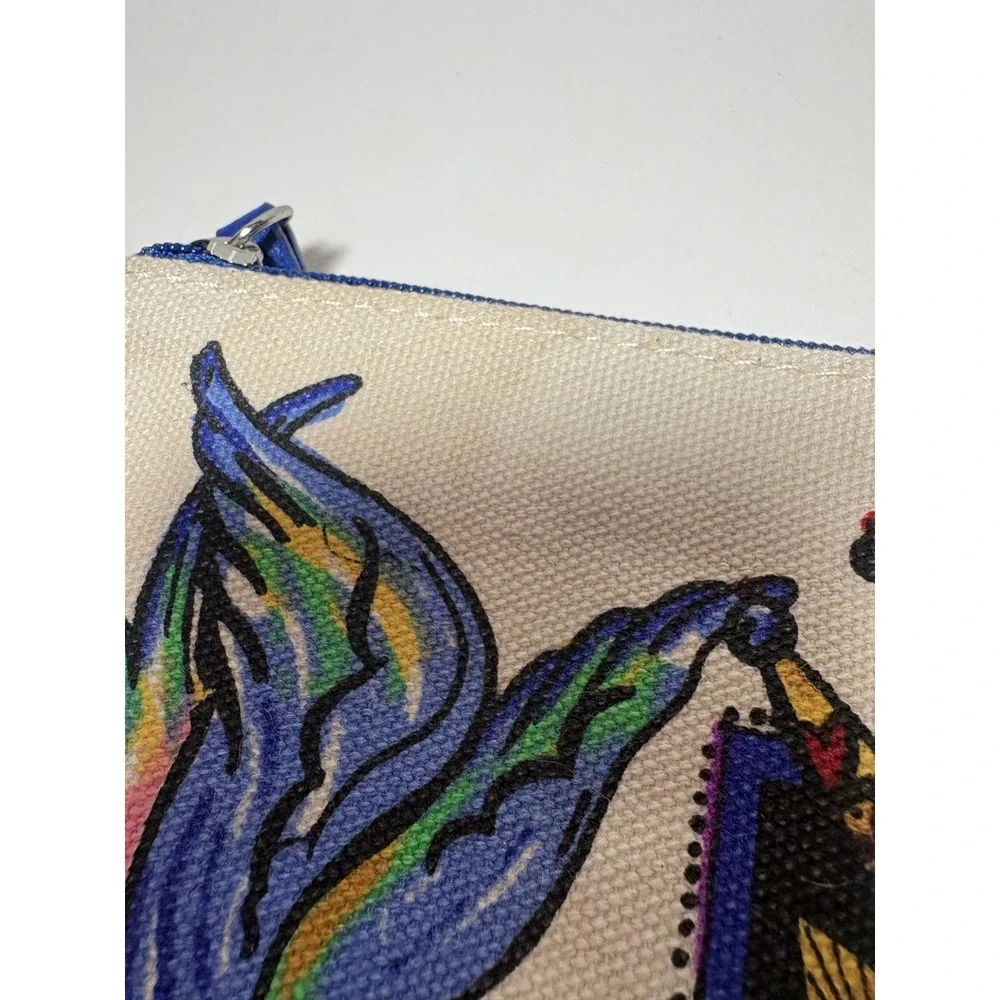 Brighton Love of Art 2019 Canvas Pouch Tattoo Swallows Sacred Heart Cream Blue